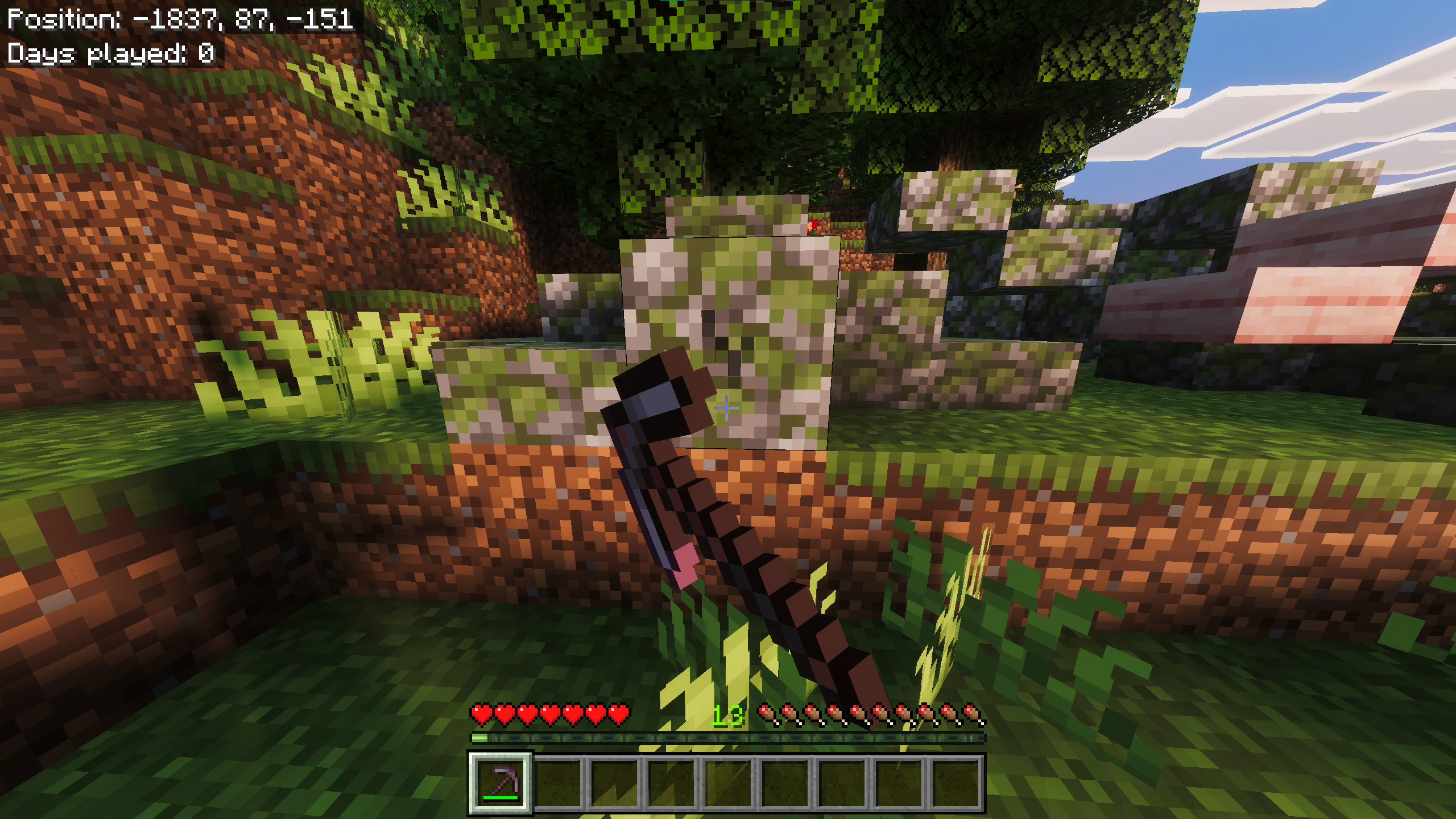 Breaking a double slab block.